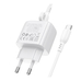 Зарядний Пристрій Borofone BAS43A 1USB-C PD/QC 20W+Type-C to Type-C (Бiлий)