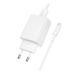 Зарядний пристрій Borofone BAS72A 1USB QC3.0 18W+USB to Micro (Білий)