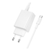 Зарядний пристрій Borofone BAS76A 1USB-C/1USB PD/QC 30W+Type-C to Type-C (Бiлий)