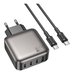 Зарядний Пристрій Borofone BAS57A 3USB-C/1USB PD/QC 67W GAN+Type-C to Type-C (Чорний)
