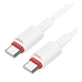 Кабель Borofone BX110 60W Type-C to Type-C (Білий)
