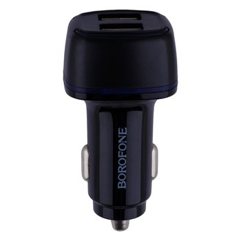 Автомобильное зарядное устройство  Borofone BZ14 Type-C2USB 2.4A (Черный)