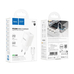 Зарядний пристрій Hoco C148A 1USB-C PD/QC 30W+Type-C to Type-C (Бiлий)