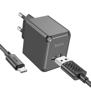 Зарядний Пристрій Hoco CS11A 1USB 2.1A+USB to Type-C (Чорний)