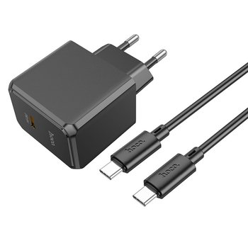Зарядний Пристрій Hoco CS13A 1USB-C PD/QC 20W+Type-C to Type-C (Чорний)