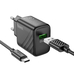Зарядное устройство Hoco CS21A 1USB QC 18W+USB to Type-C (Черный)