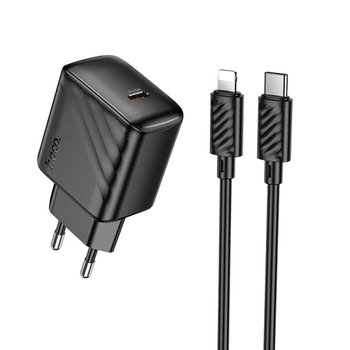 Зарядний Пристрій Hoco CS24A 1USB-C PD/QC 25W+Type-C to Lightning (Чорний)