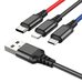 Кабель Hoco X76 3-in-1 IP+Type-C+Micro 2A (Чорний)