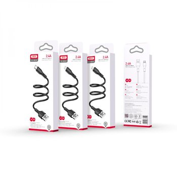 Кабель XO NB230 Rock Series Micro USB 2.4A Черный