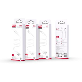 Кабель XO NB230 Rock Series Micro USB 2.4A Белый