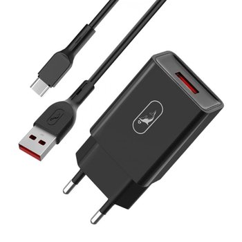 Зарядное устройство SkyDolphin SC36V (1USB, 2.4A) Black (MZP-000176) + кабель microUSB