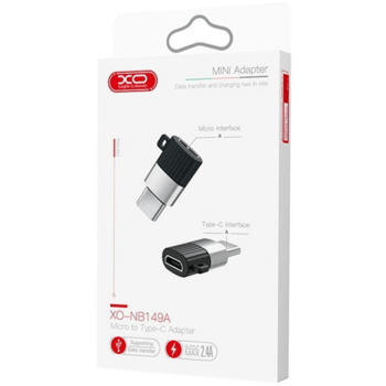 Переходник XO NB149-A MicroUSB To Type-C Connector