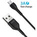 Кабель Grand-X USB-microUSB, Cu, 3A, 1м, Fast Сharge, Black(PM-03B)