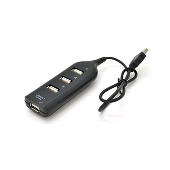 USB-Хаб 2.0 4 порта, Black, 480Mbts питание от USB