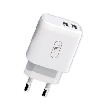 Зарядное устройство SkyDolphin SC22EB (2USB, 2.1A) White (MZP000161)