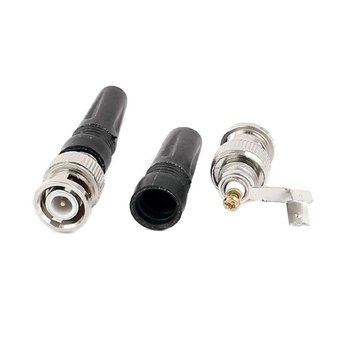 Роз'єм BNC-M - прямий, пластиковий кожух та гвинт для фіксації кабелю